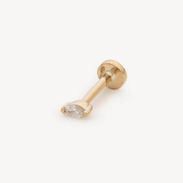 Piercing Puce Or Jaune Diamant Marquise 2.8x1.5mm
