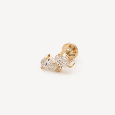 Piercing Puce Or Jaune Dégradé 2 Poires