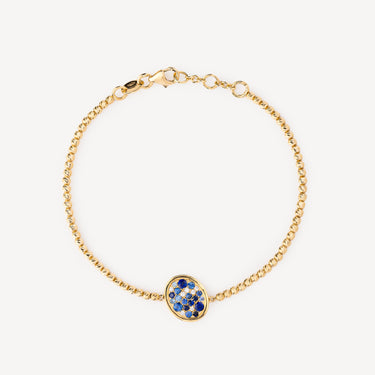 Bracelet Diamantine Ovale Diamants Saphirs