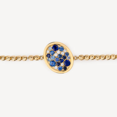 Bracelet Diamantine Ovale Diamants Saphirs