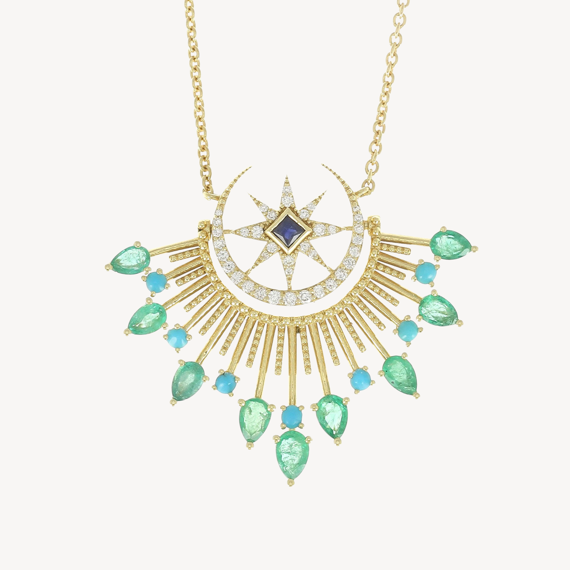 Collier Cosmic Love Emeraudes