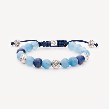 Bracelet 8mm Non-Braided Saphir Aigue-Marine