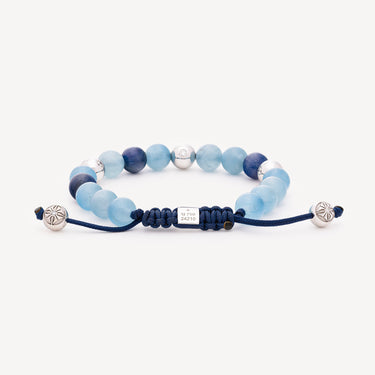 Bracelet 8mm Non-Braided Saphir Aigue-Marine