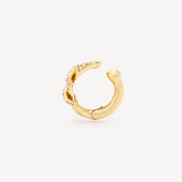 Ear Cuff Pavé Diamants Or Jaune