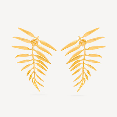 Boucles d'Oreille Fern Dorées