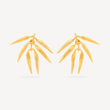 Boucles d'Oreille Fern Small Dorées