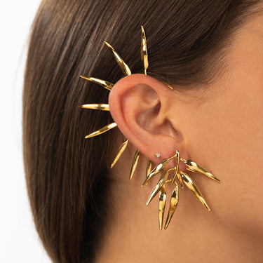 Boucles d'Oreille Fern Small Dorées