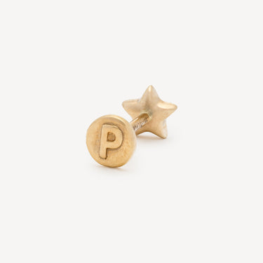 Abalone Star Yellow Gold Stud