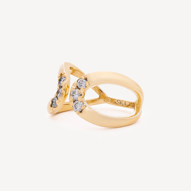 Bague Double Open Wrap Diamonds