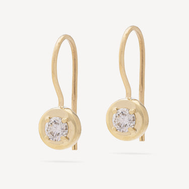Round Diamond Cloud Drop Earrings