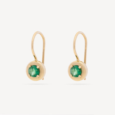 Boucles d'Oreille Round Emerald Cloud Drop