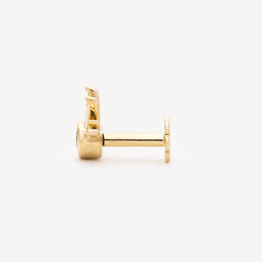Sun Yellow Gold Diamond Piercing