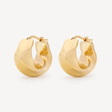 Créoles 3/4 Twist Huggie Or Jaune