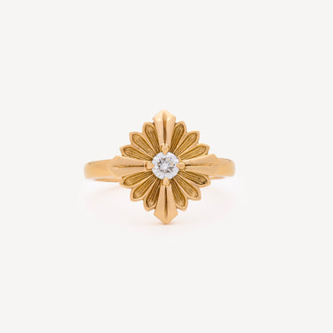 Bague Stamp Or Jaune Diamant