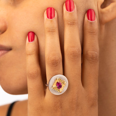 Bague Tag Argent Tourmaline