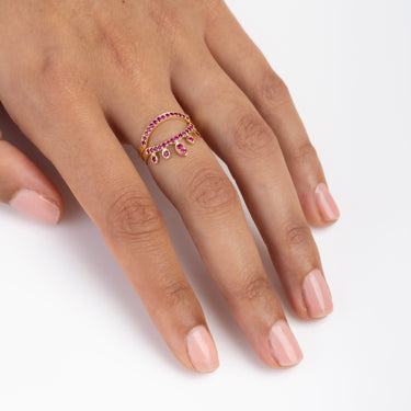 Tal Ruby Yellow Gold Ring