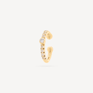 Ear Cuff Diamond Bezel Gem