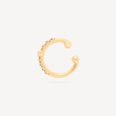 Ear Cuff Rainbow Bezel Gem