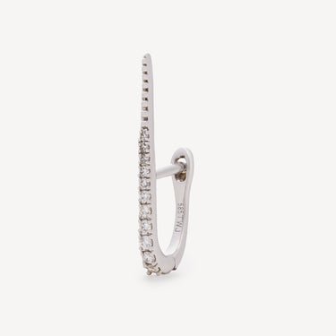 Boucle d'Oreille Milou Or Blanc Diamants Blancs
