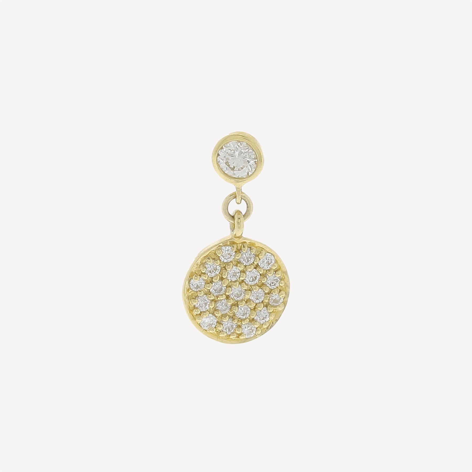 Boucle d'oreille Diamant et Pampille Diamant