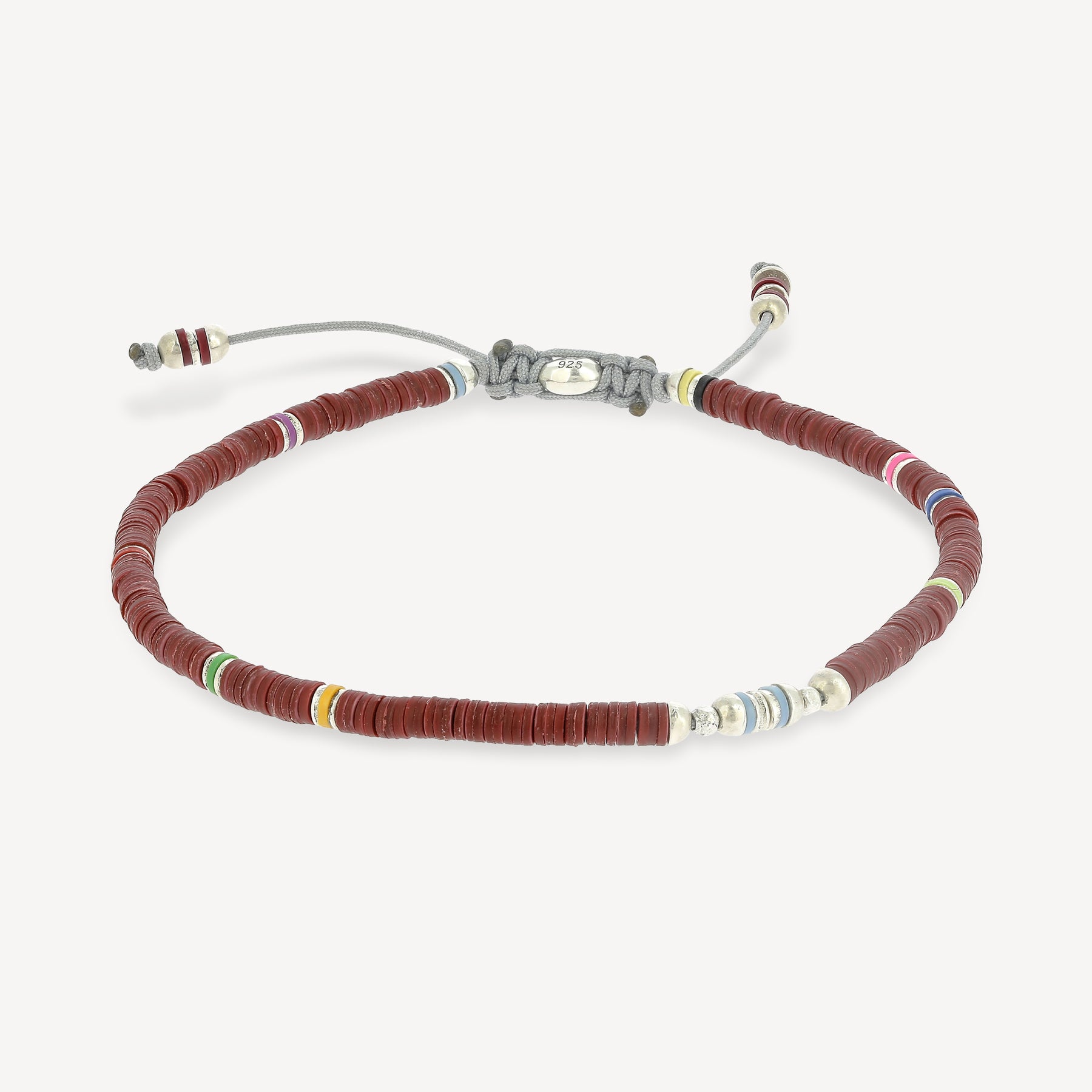 Ashantee Armband Burgunderrotes Muster