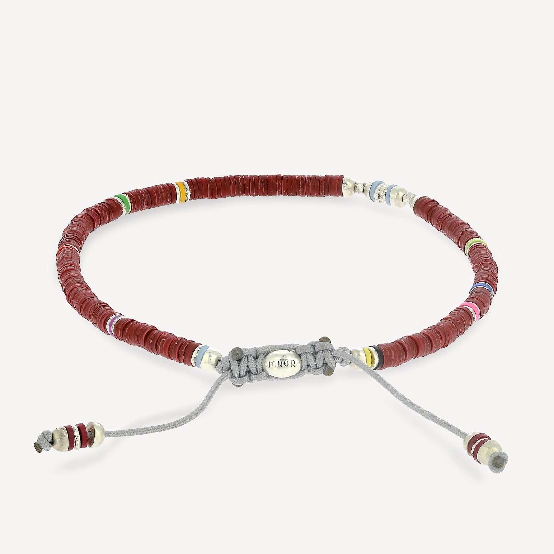 Ashantee Armband Burgunderrotes Muster