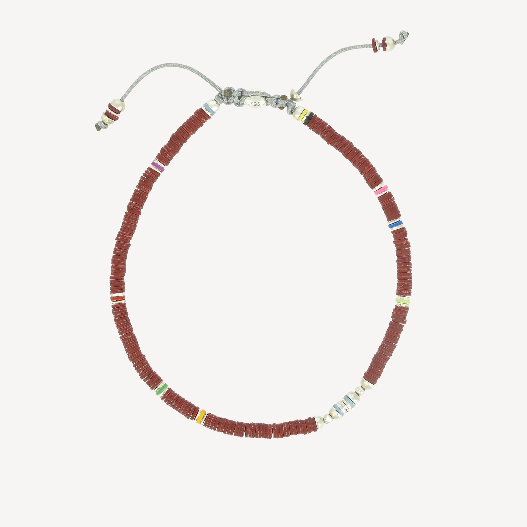 Ashantee Armband Burgunderrotes Muster