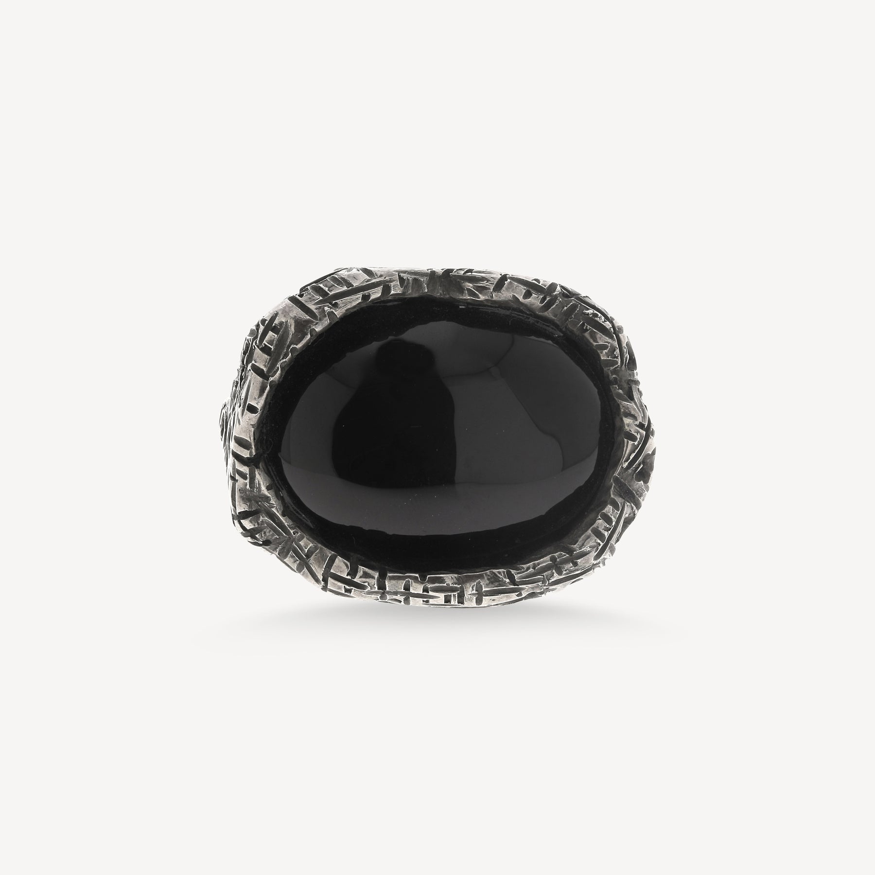 Ring aus Silber und Onyx