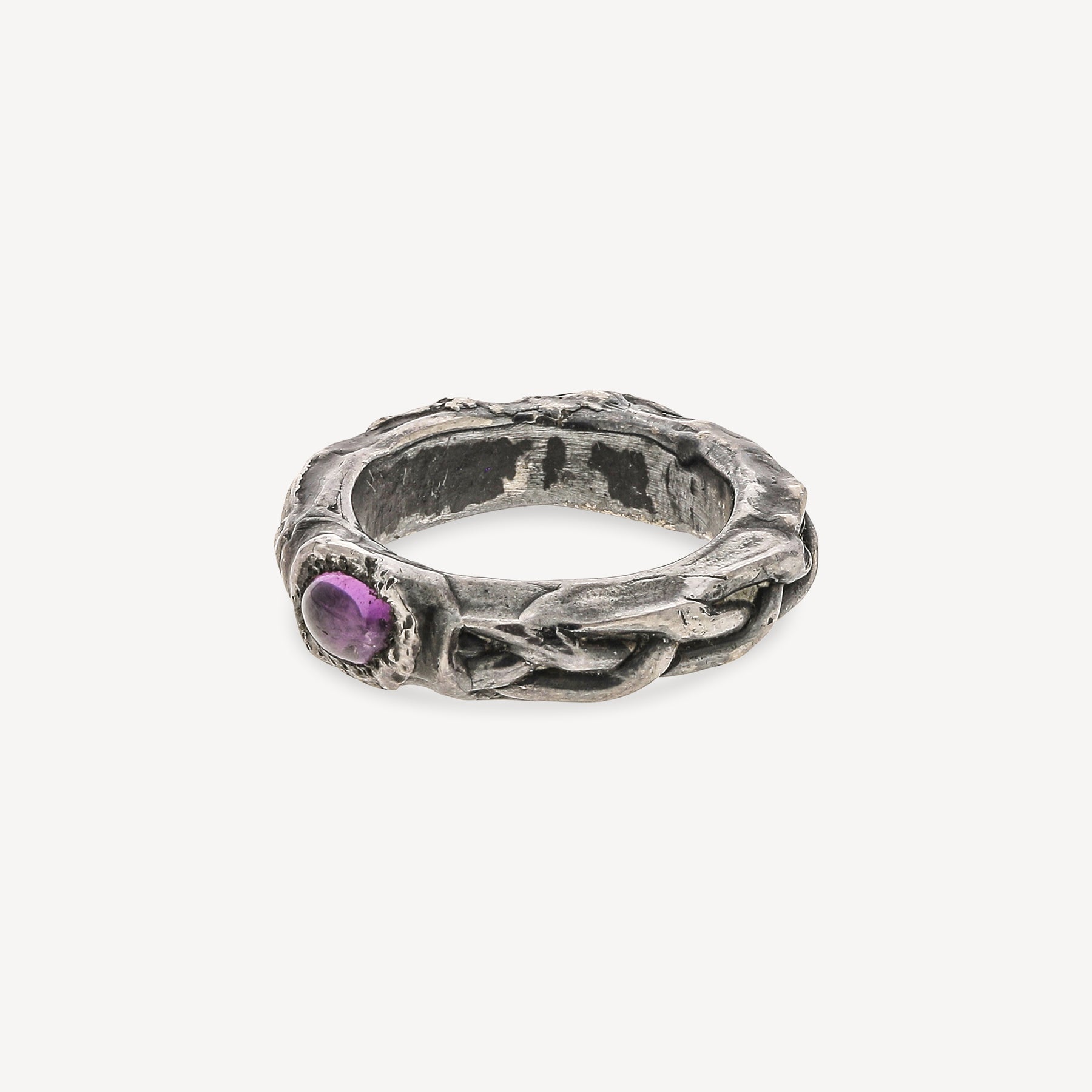 Bague Argent et Saphir Rose