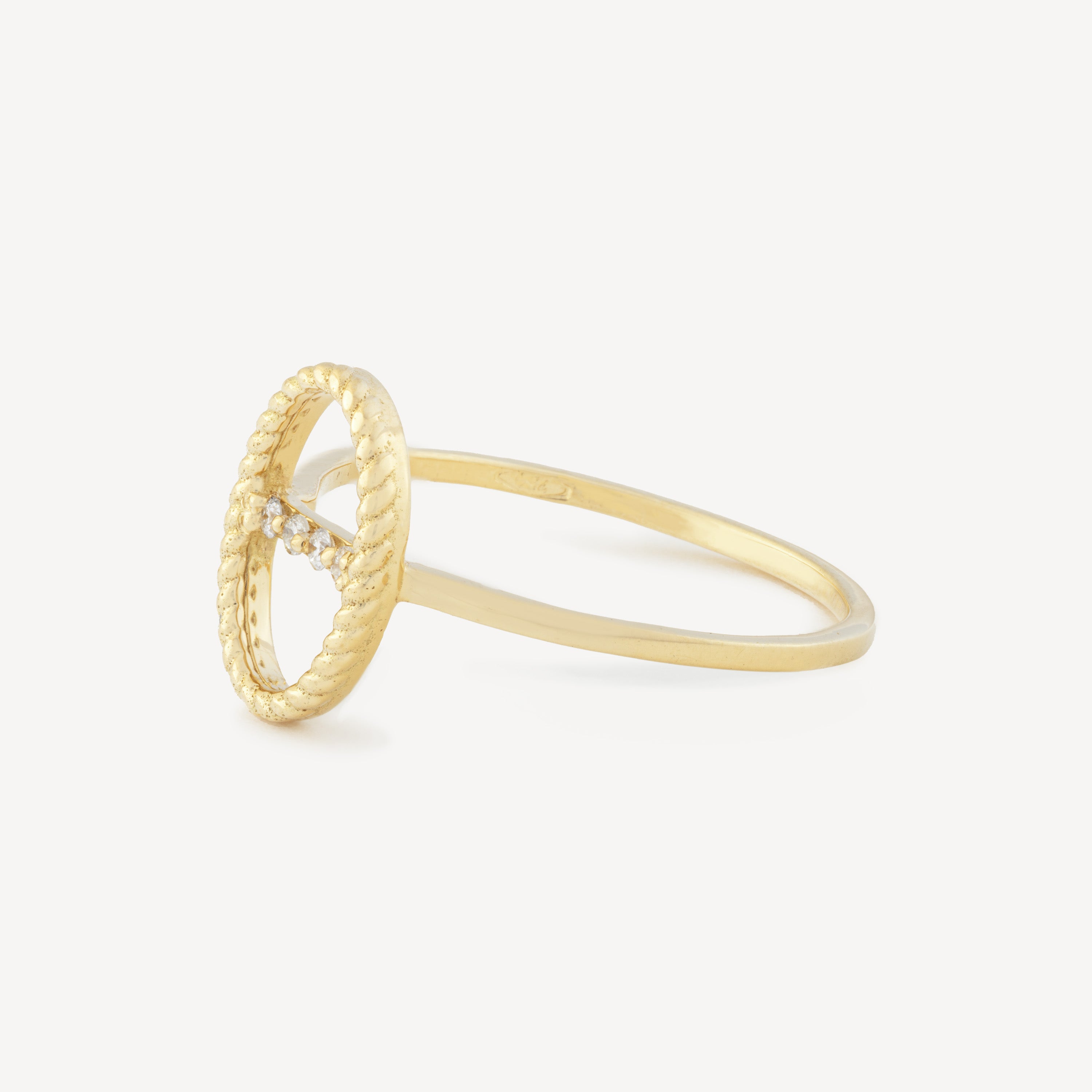 Bague Celestial Barre Diamants Or Jaune