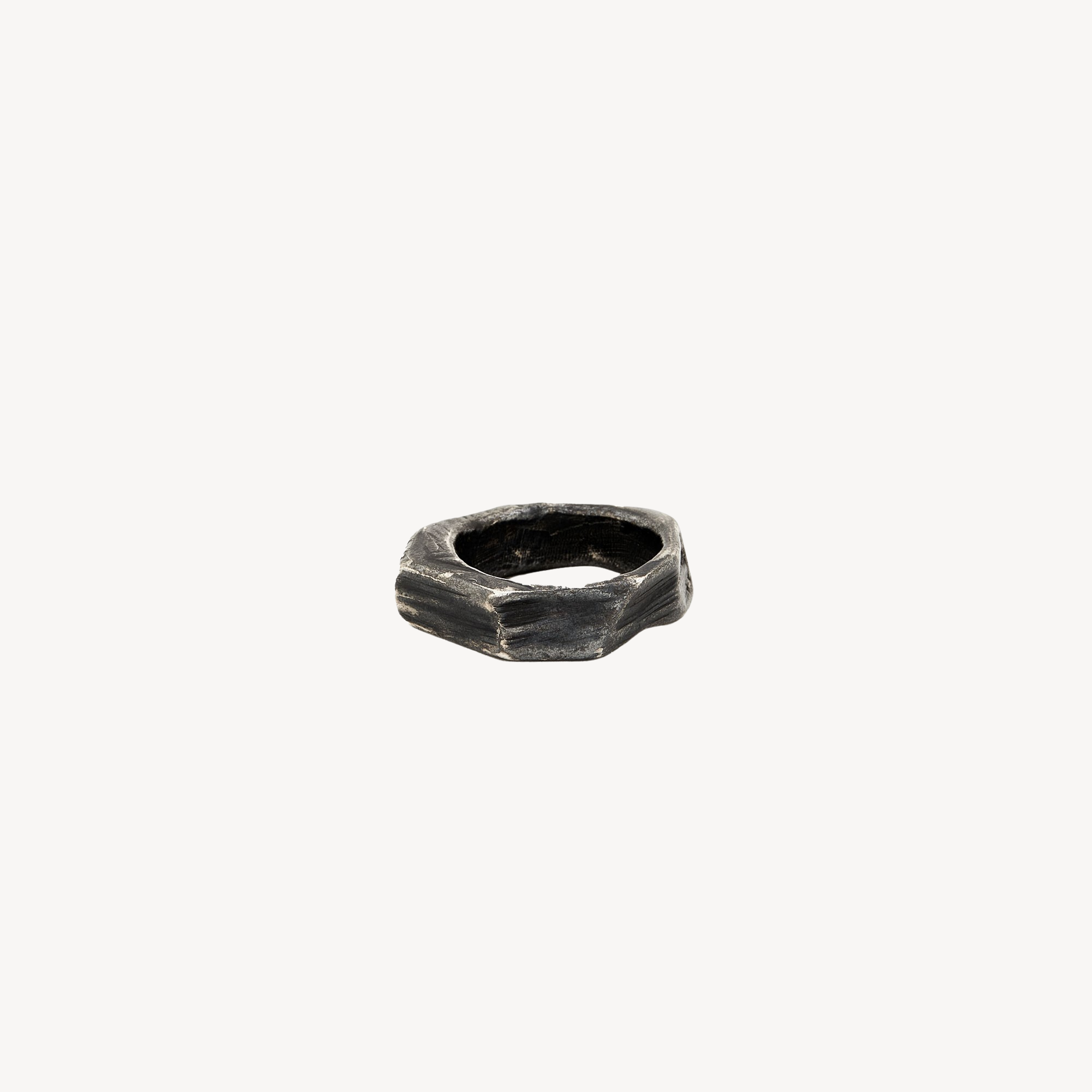 Bague Octogone Diamant Noir