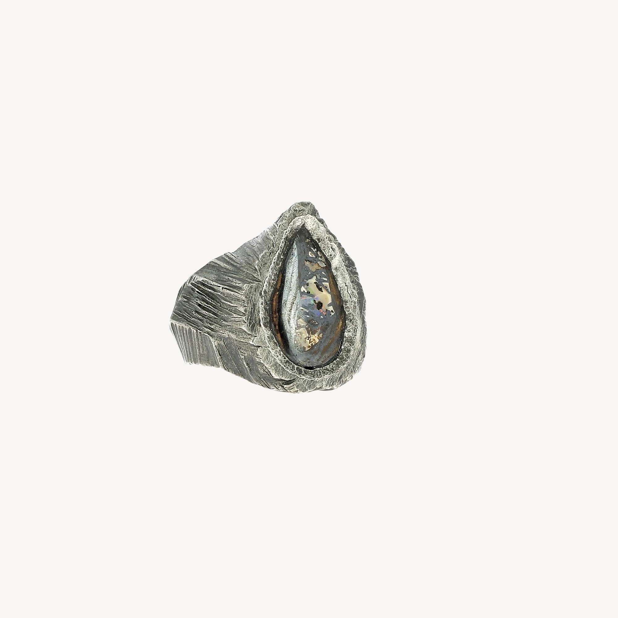 Pear Matrix Opal Ring