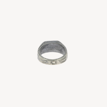 Bague Petite Chevalière Argent Emeraude