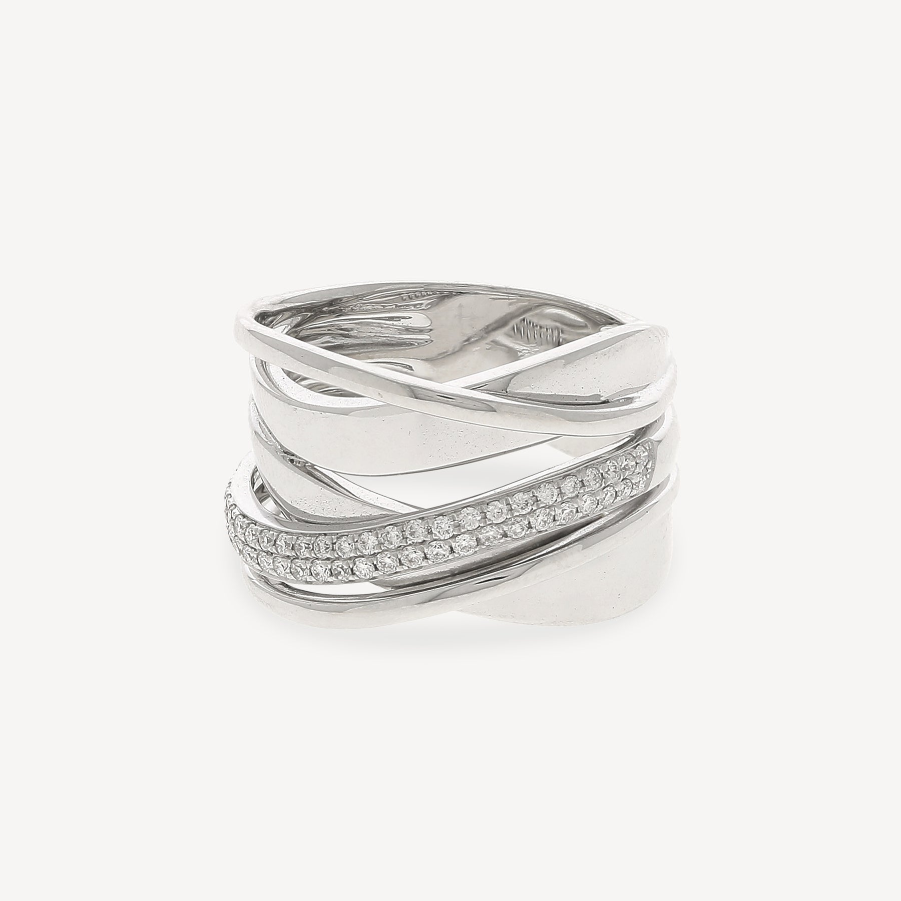 Bague Or Blanc et Diamants 0.35cts
