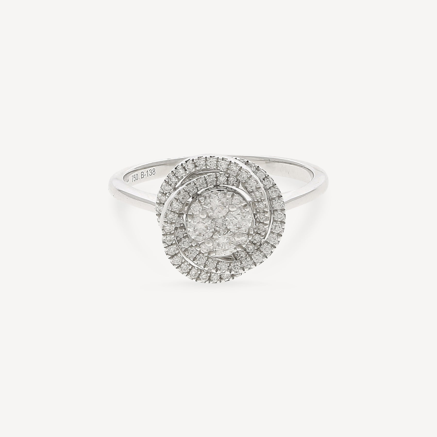 Bague Or Blanc et Diamants 0.40cts