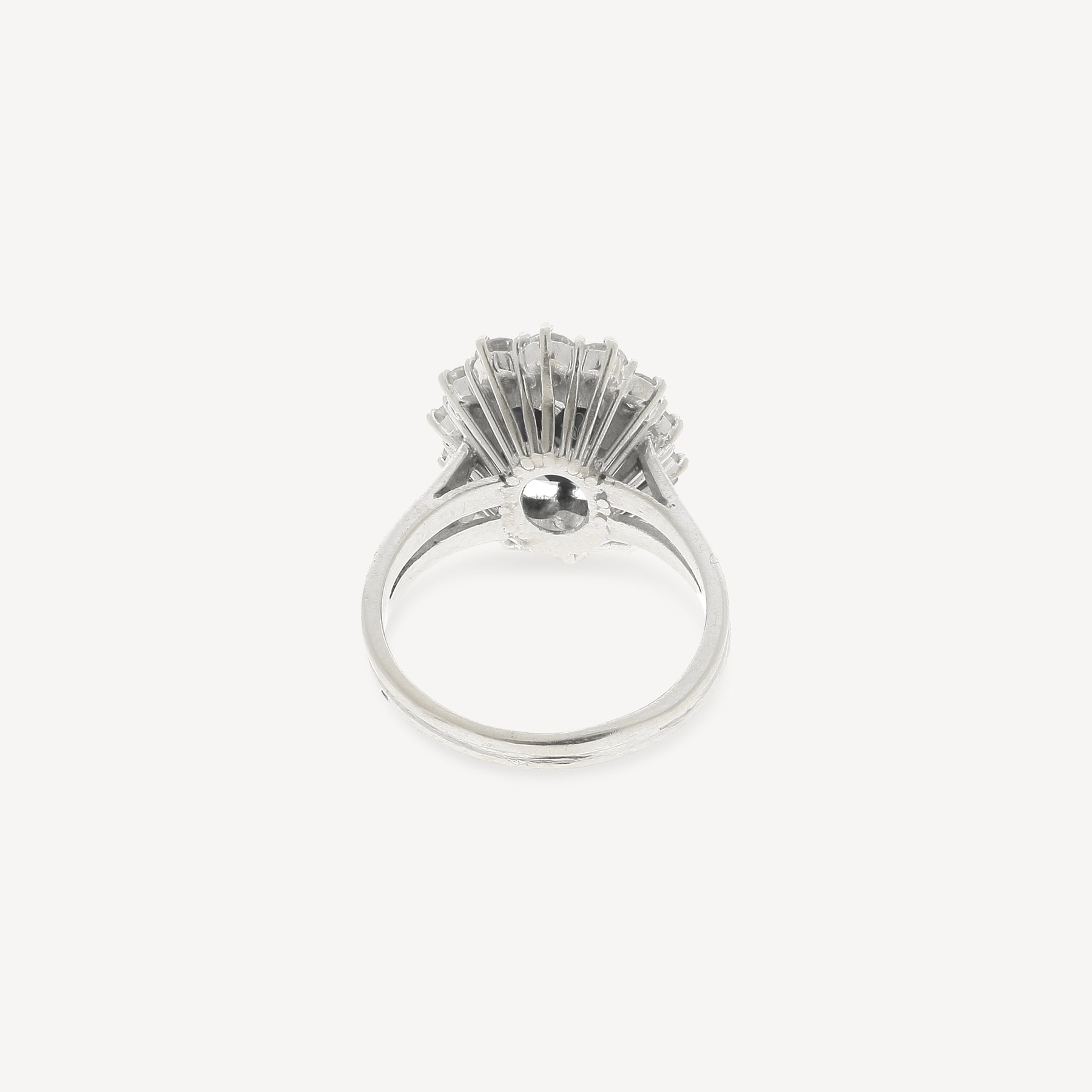 Bague Or Blanc et Saphirs
