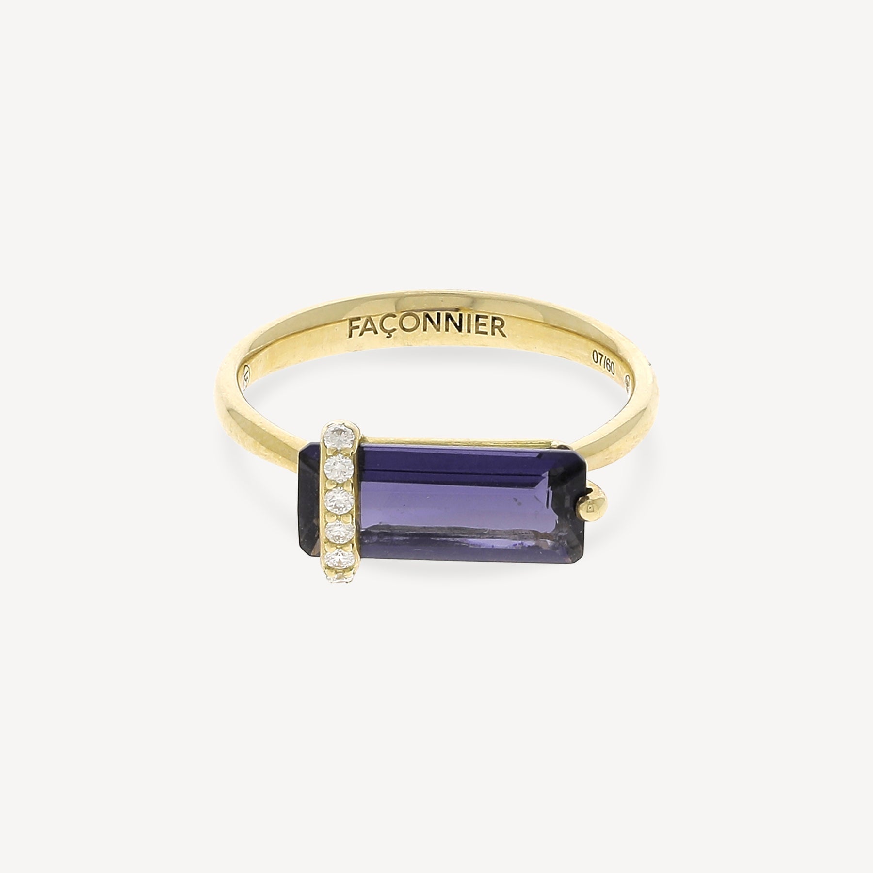 Bague Or Jaune Tanzanite et Diamants