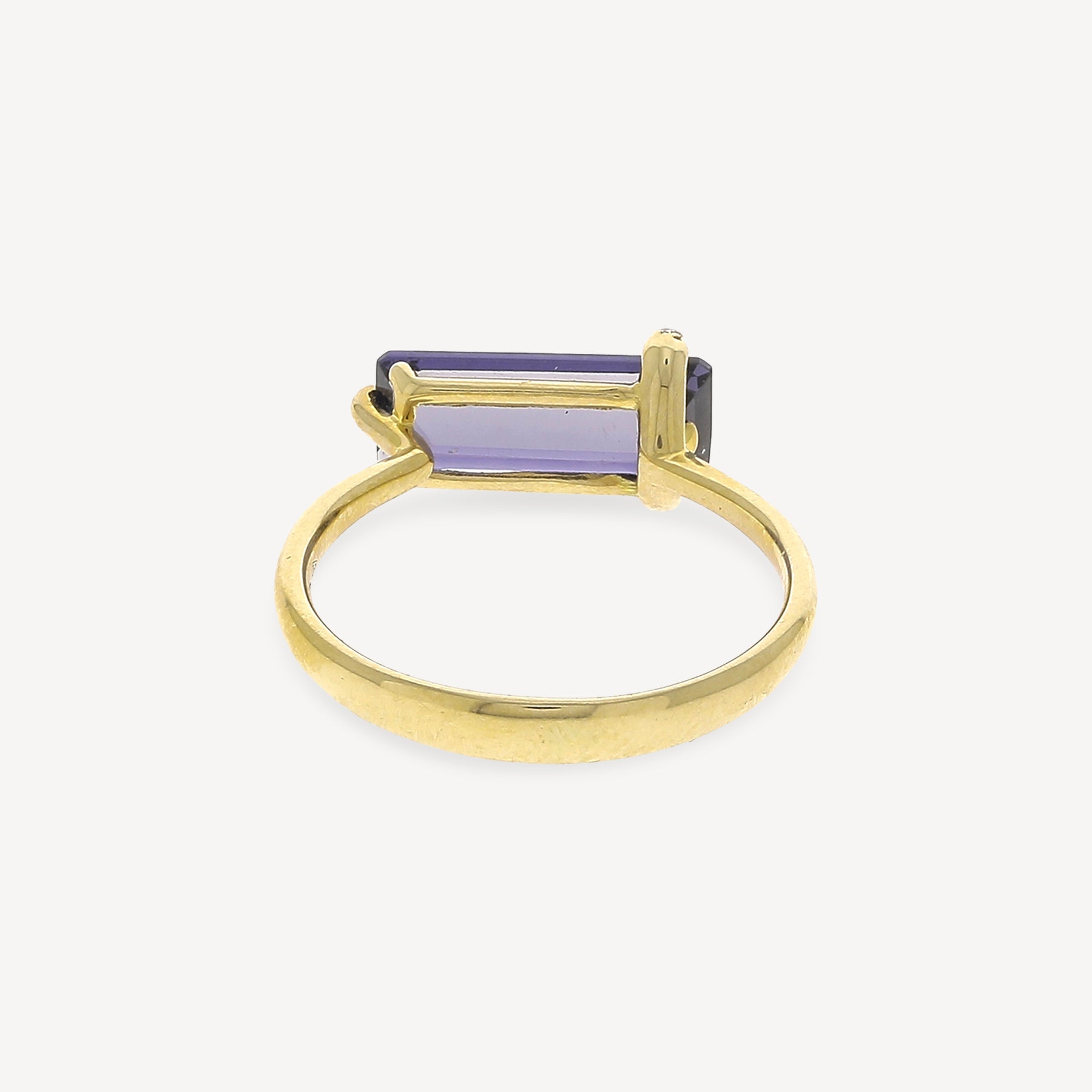 Bague Or Jaune Tanzanite et Diamants