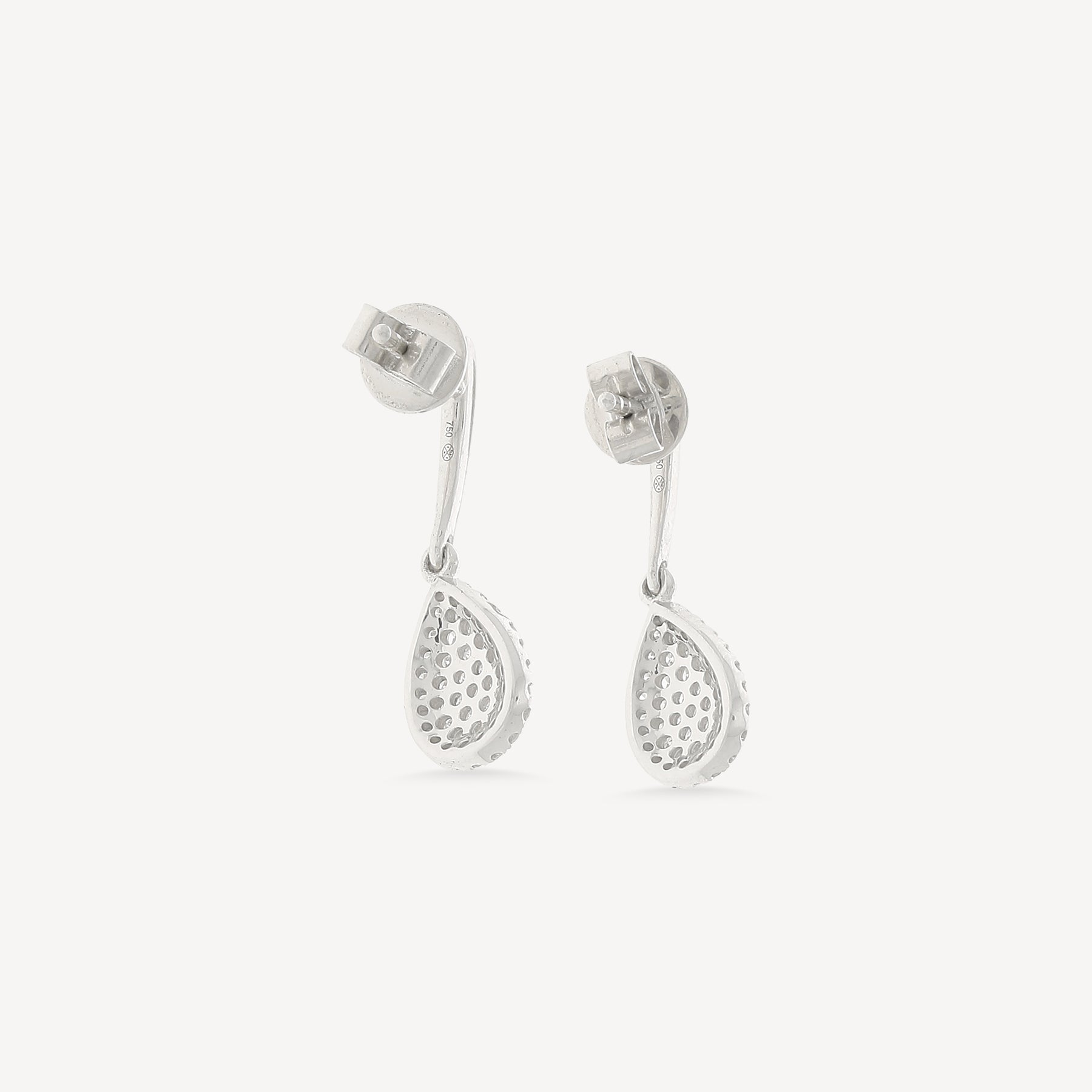 Boucles d'oreilles Or Blanc et Diamants