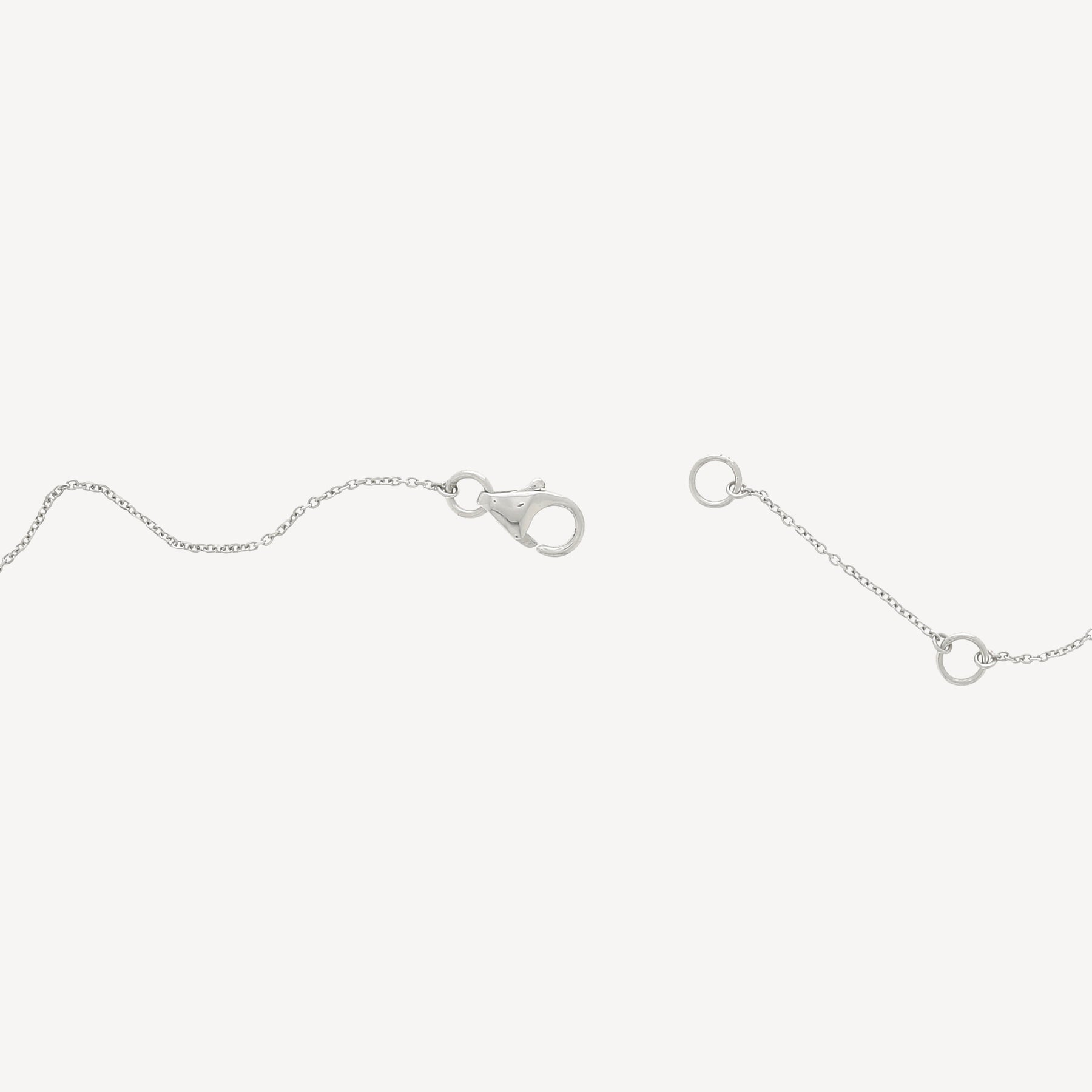 Collier Or Blanc et Diamants 0.14cts