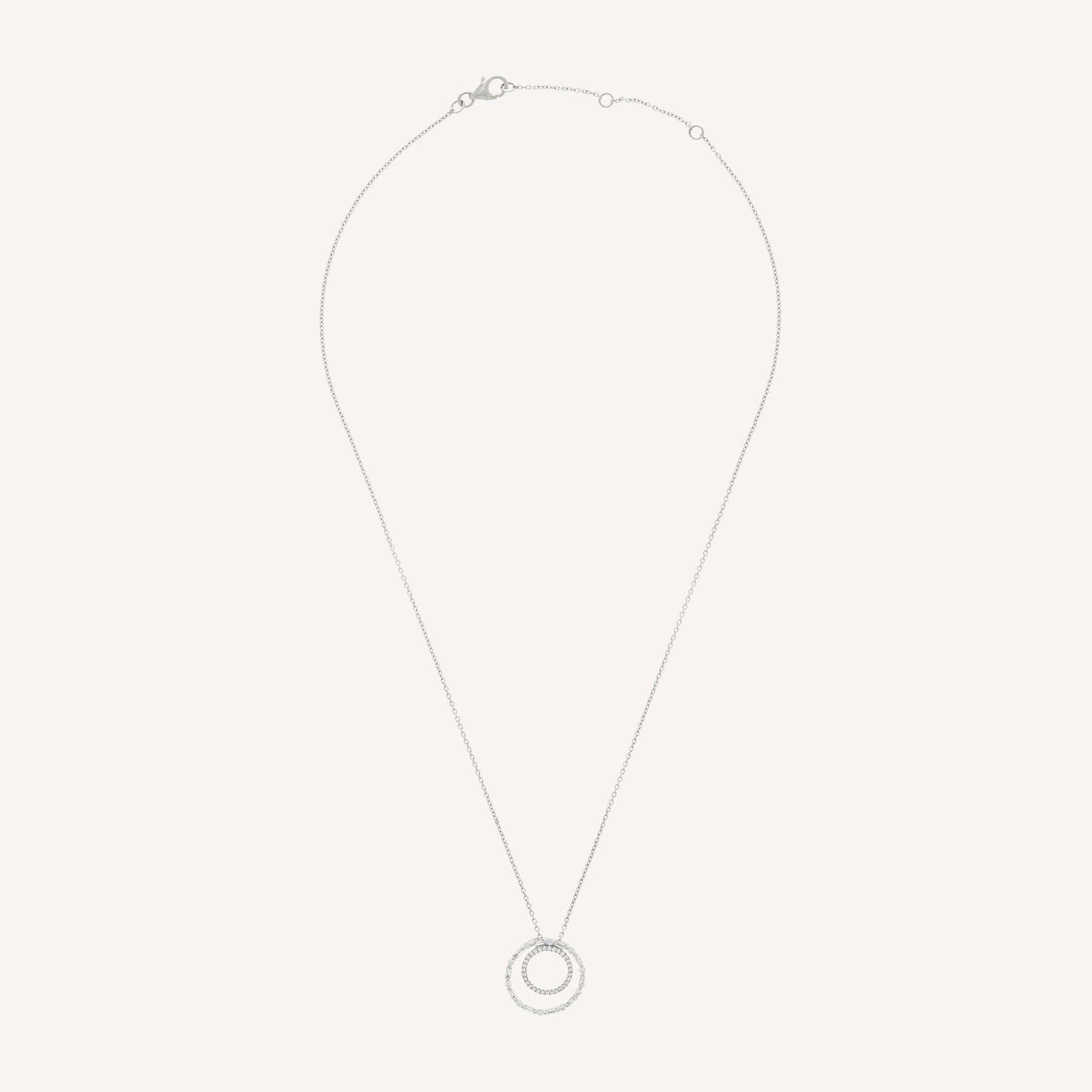 Collier Or Blanc et Diamants 0.44cts