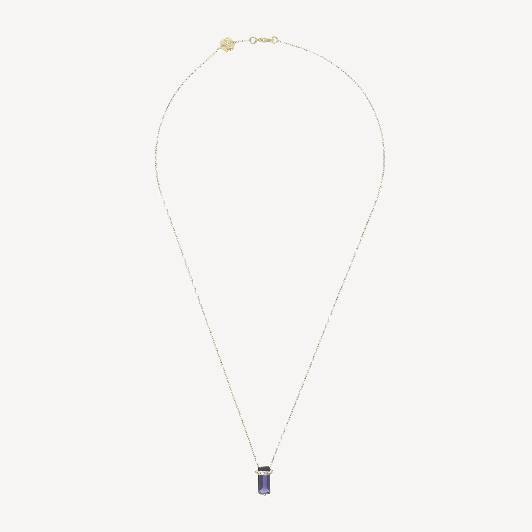 Collier Or Jaune Tanzanite et Diamants