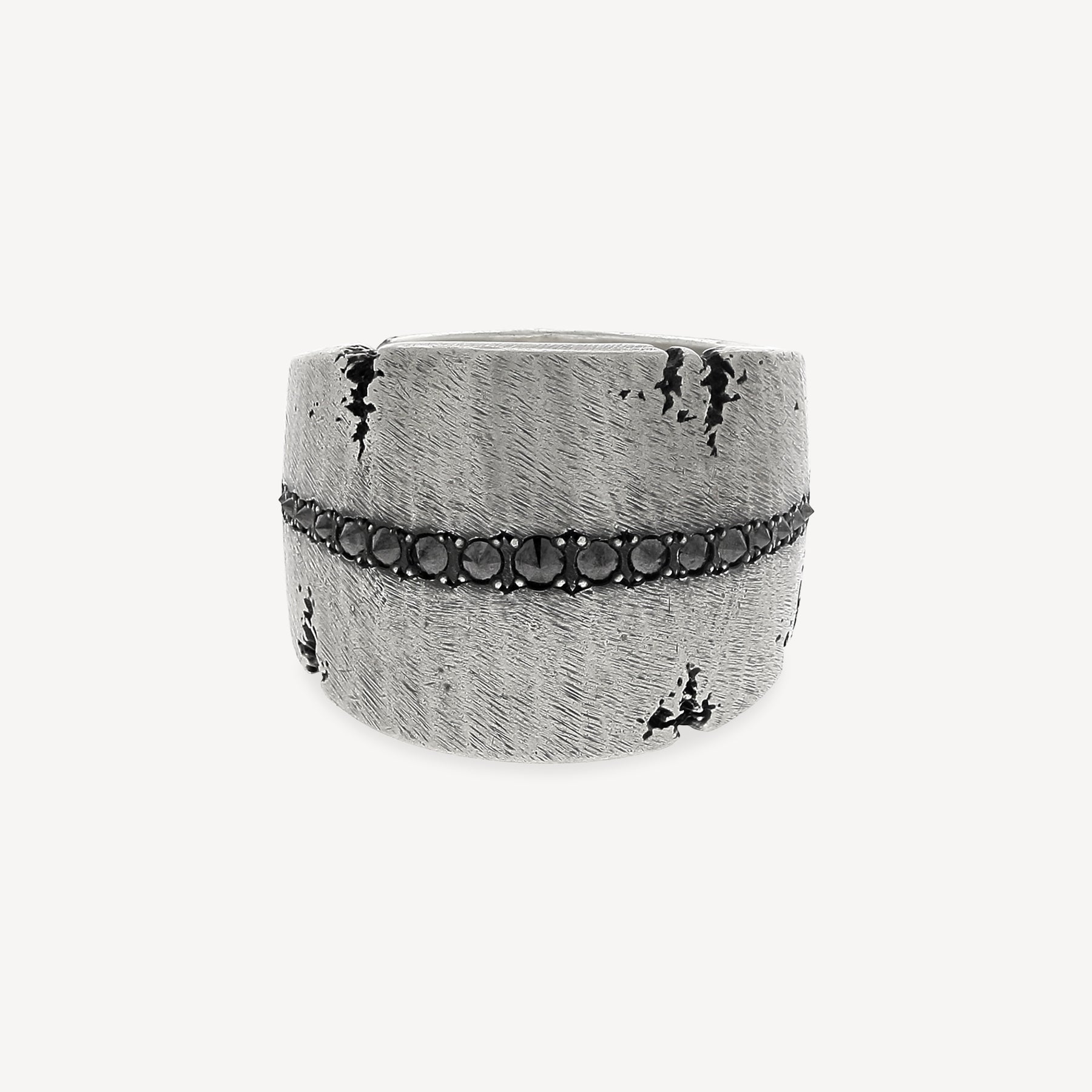 Schwarzer Diamant-Spikes-Ring