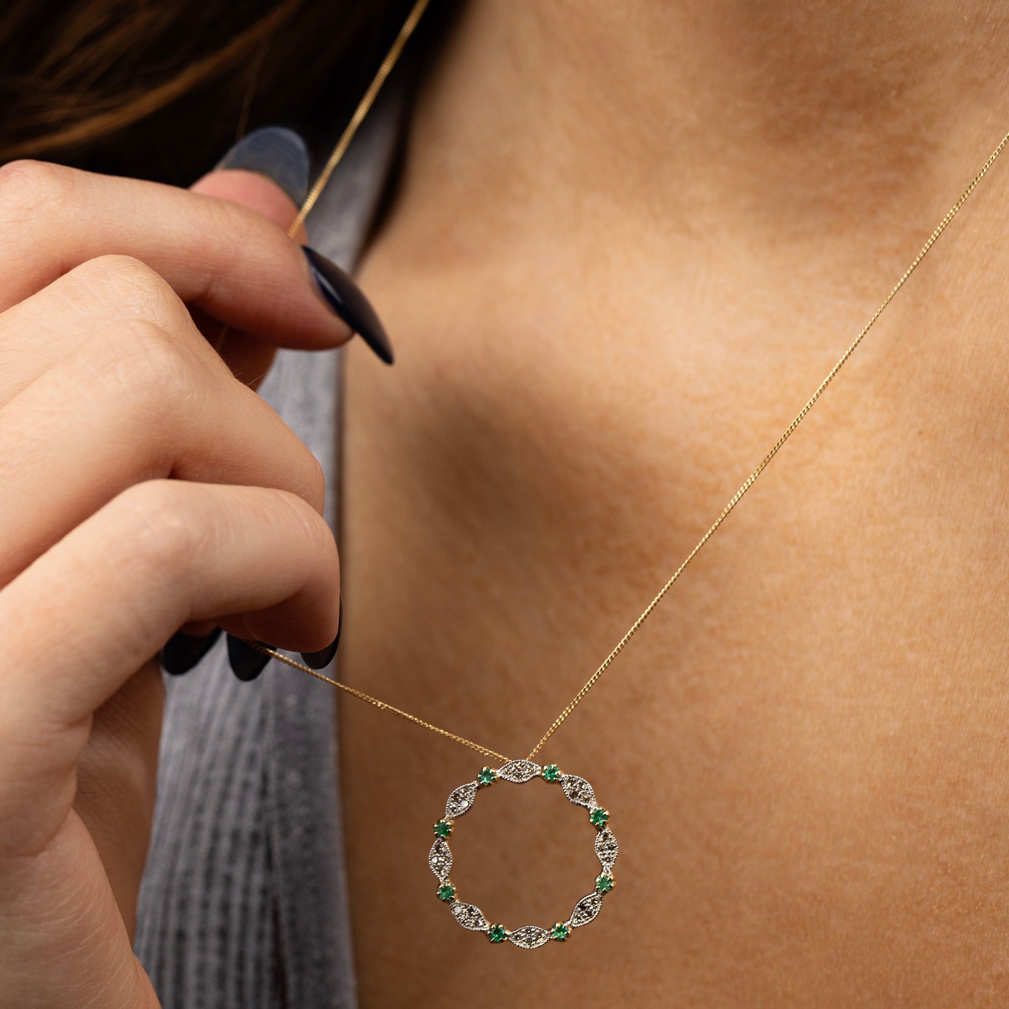 Ava necklace n°2 Emerald
