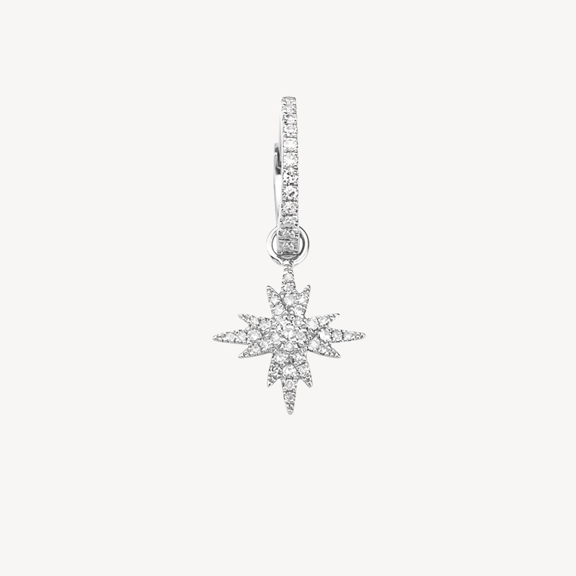 Boucle d'oreille Delight and Star Or Blanc