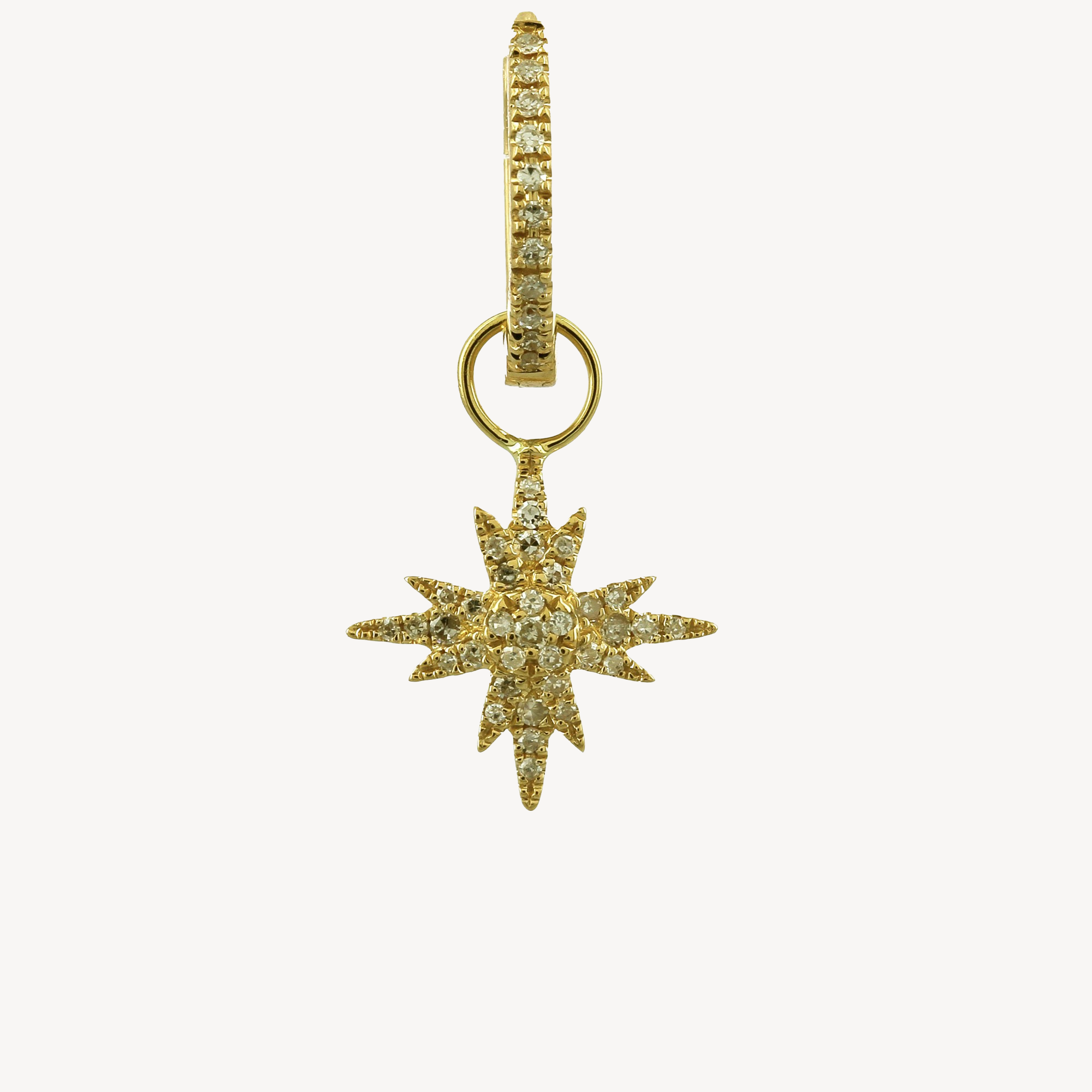 Delight and Star Yellow Gold Earring