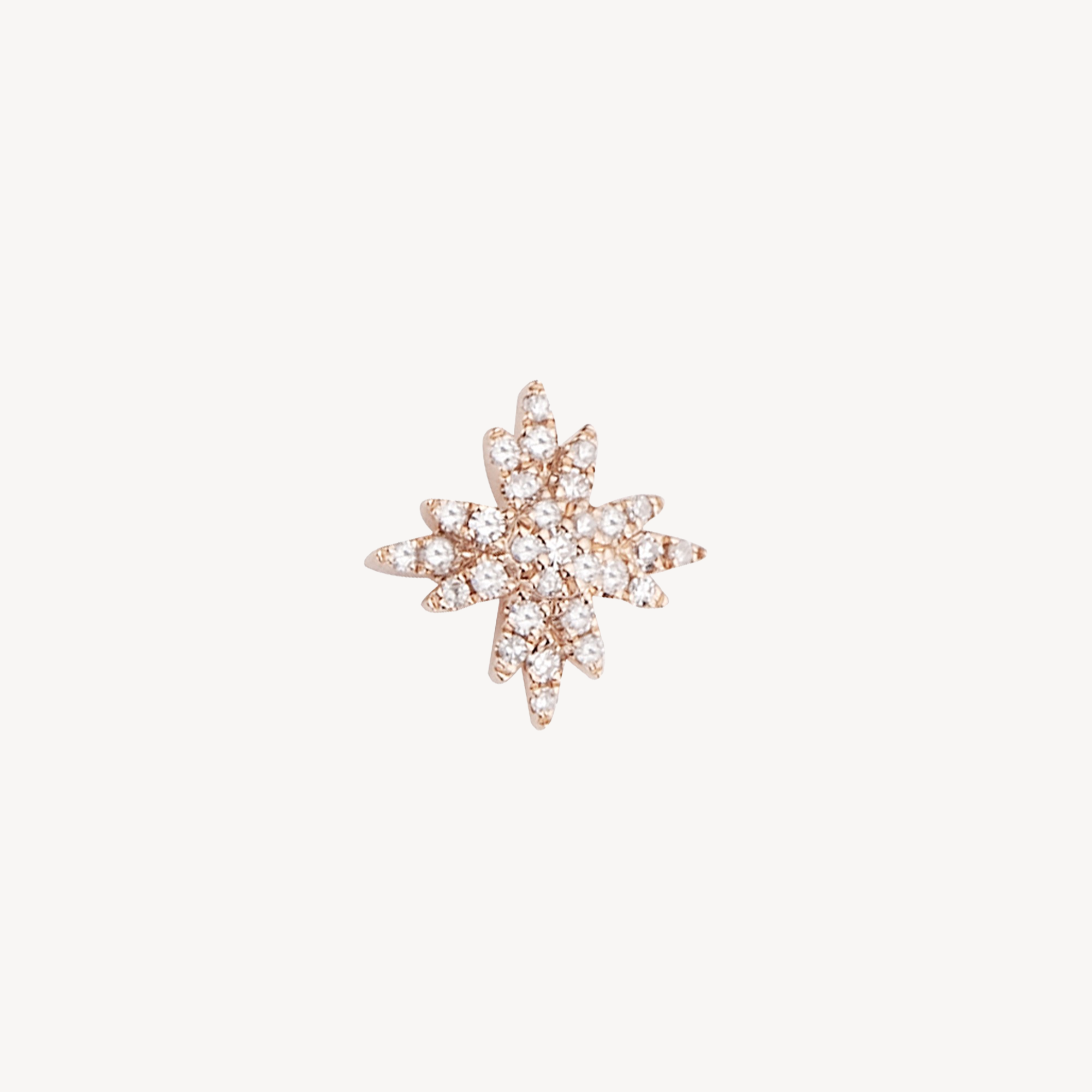 Boucle d'oreille Star Or Rose