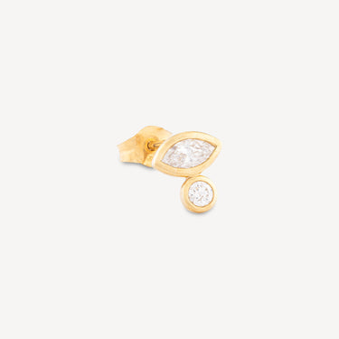 Boucle D'oreille Stud Diamant et Marquise YG