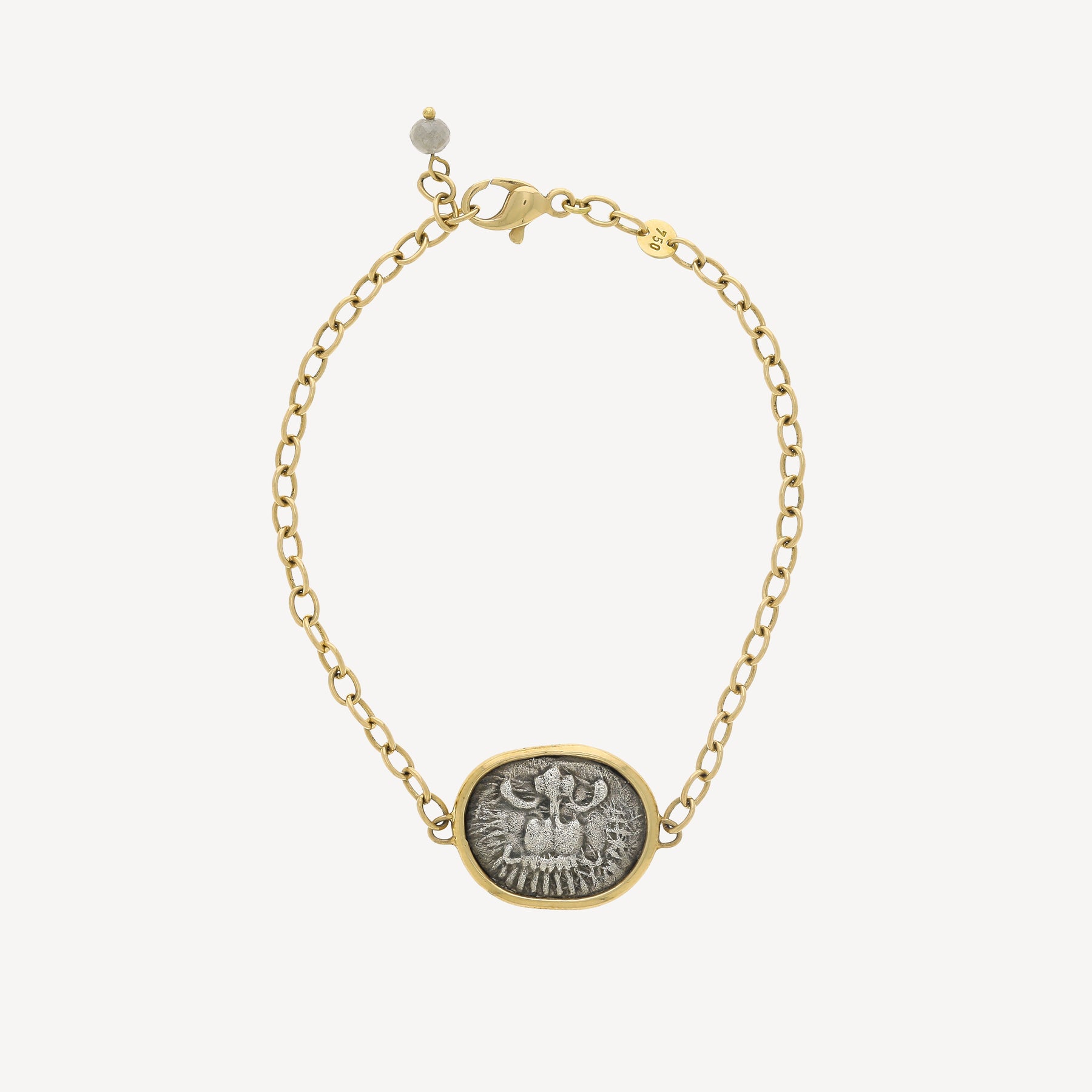 Gray Lion Star Medal Bracelet