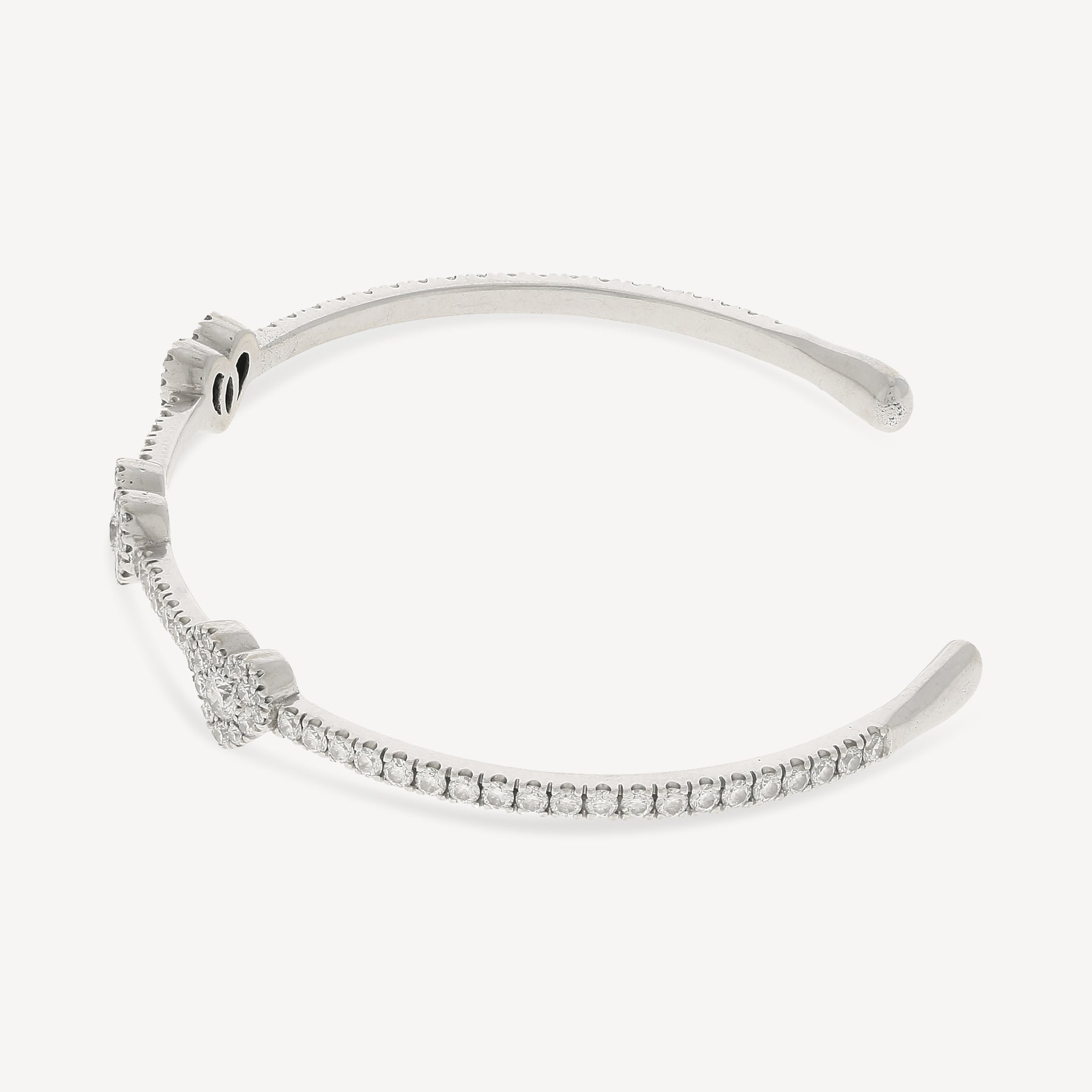 Bracelet Coeur Or Blanc